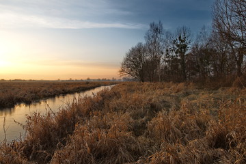 Naturpark Nuthe-Nieplitz bei Stangenhagen (Ortsteil von Trebbin) bei Sonnenuntergang