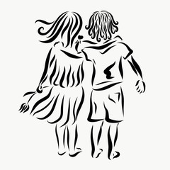 boy and girl, love and friendship, pattern