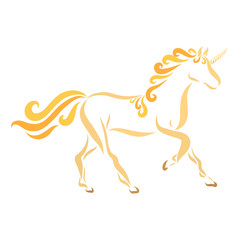 Beautiful unicorn, fairy-tale animal, pattern