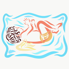 Little sleeping angel, cute baby