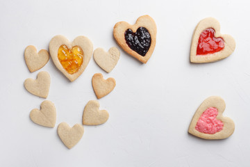 Fototapeta premium Pastries in shape of heart. St Valentines Day