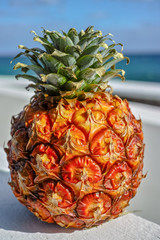 Fresh ripe pineapple, tasty and healthy tropical fruit