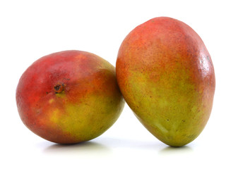 Mango fruit isolated on white background.