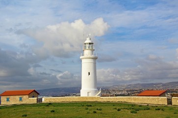 Fototapeta na wymiar Paphos Lighthouse in Cyprus