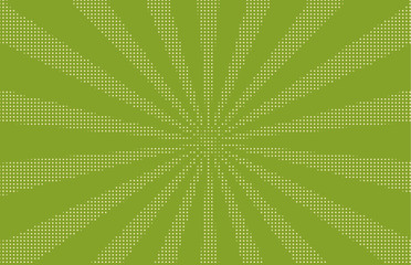 Radiating from the center of thin beams, lines. Abstract explosion, speed motion lines from the middle, radiating sharp Green color