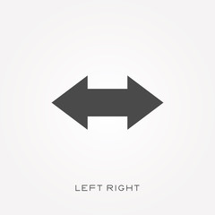 Silhouette icon left right