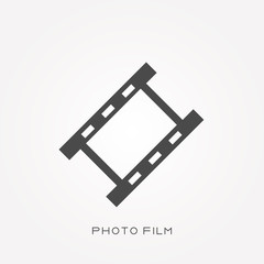 Silhouette icon photo film