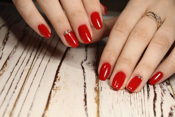 stylish red manicure