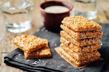 Honey sesame seed bars