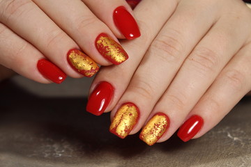 stylish red manicure
