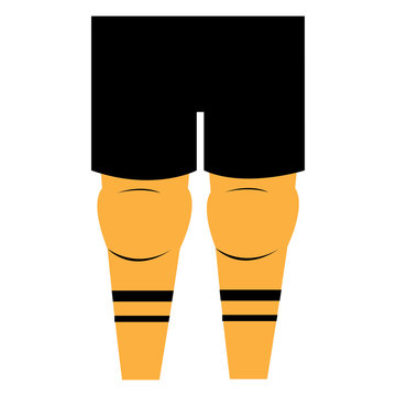 yellow legs black shorts hockey uniform clip art preview