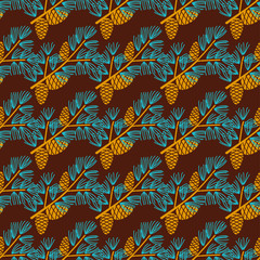 Christmas Ornament of twigs and pine cones.