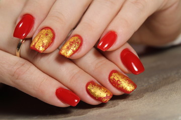 fashion manicure with a design