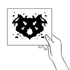 Rorschach test coloring book vector illustration