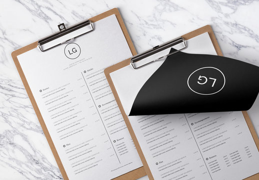 Mise en page minimaliste du menu