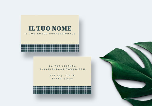 Layout biglietto da visita classico