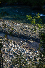 mountain river in summer. Bialka river, Poland
