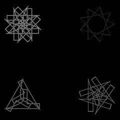 Holiday patterns of stars of snowflakes and flowers for gifts