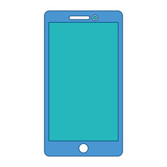 smartphone device technology display electronic vector illustration blue and green design