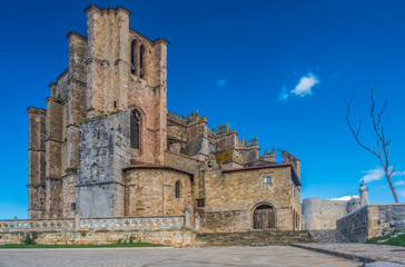 Fototapeta na wymiar The church of Santa Maria de la Asuncion, Castro Urdiales on the Bay of Biscay, Cantabria, northern Spain.