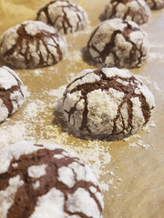 Festive Chocolate Crinkle Cookies