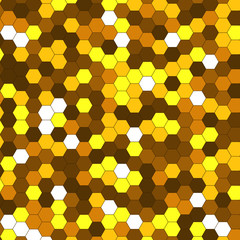 Abstract background of multicolored hexagon. 