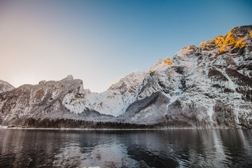 winter koenigssee bayern alps landscape