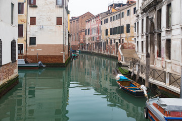 Fototapeta na wymiar Venice traditional Canal , Italy 