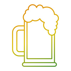 beer glass foam drink icon vector illustration