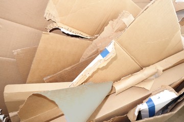 cardboard trash