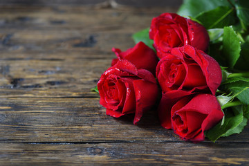 Concept of Valentine's day with red roses