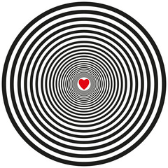 op-art heart