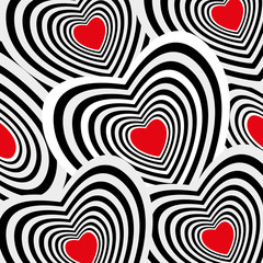 op-art heart