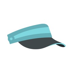 Sun cap icon, flat style
