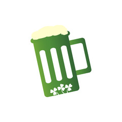 Isolated beer mug