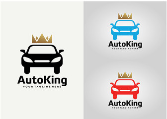 Auto King Logo Template Design Vector, Emblem, Design Concept, Creative Symbol, Icon