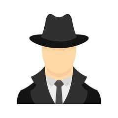 Spy icon, flat style