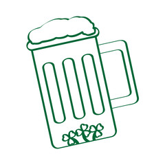 Isolated beer mug outline