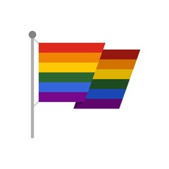 Flag LGBT icon, flat style