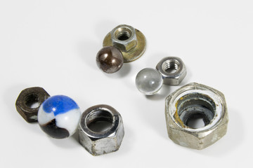 nuts and marbles