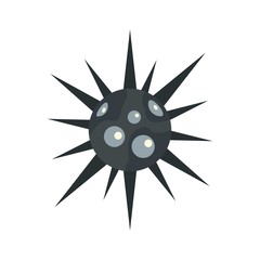 Obraz premium Round cell virus icon, flat style
