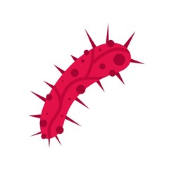 Virus icon, flat style