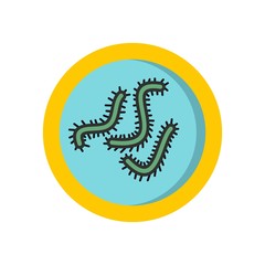Lot of bacteria icon, flat style