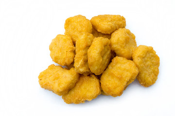 Chicken Nuggets Isolated On White Background