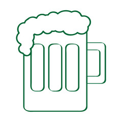 Isolated beer mug outline