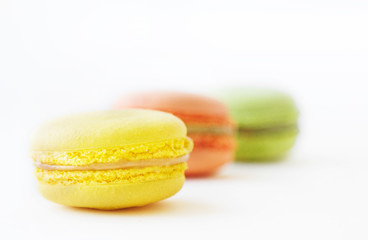 Sweet french bright macaroons.