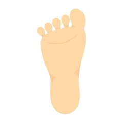Human foot icon, flat style
