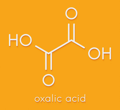 Oxalic Acid Molecule. Skeletal Formula.