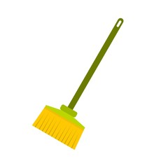 Broom icon, flat style
