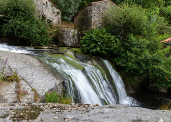 waterfall in rocky terrain